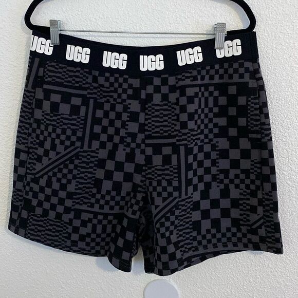 NWT- UGG- Chrissy Short Checks- boyfriend short- black and grey- Size X-Large - Picture 3 of 11